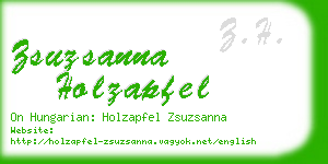 zsuzsanna holzapfel business card